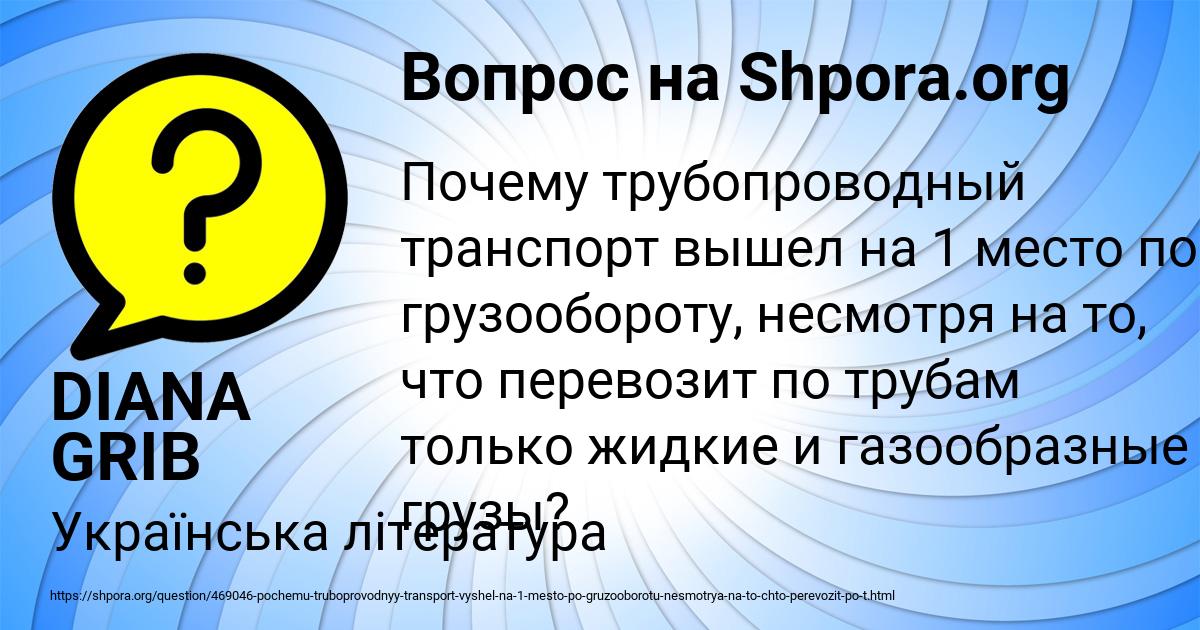 Картинка с текстом вопроса от пользователя DIANA GRIB