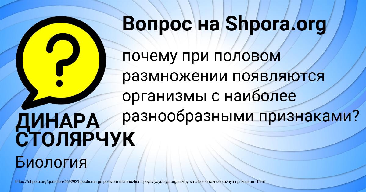 Картинка с текстом вопроса от пользователя ДИНАРА СТОЛЯРЧУК