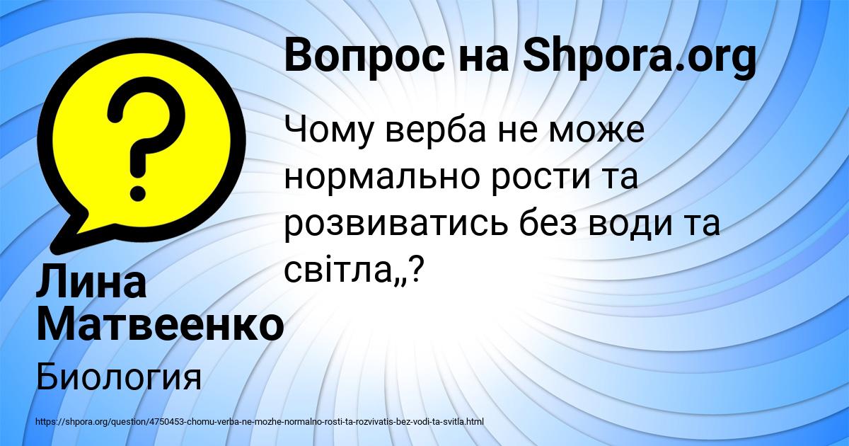 Картинка с текстом вопроса от пользователя Лина Матвеенко
