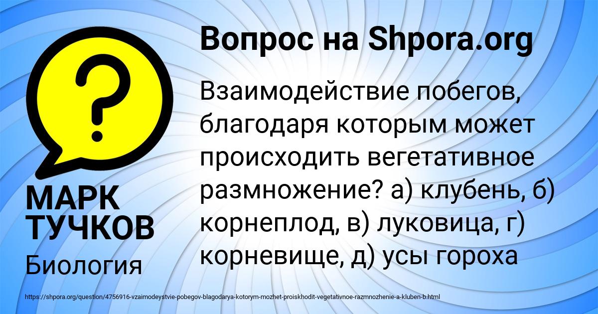 Картинка с текстом вопроса от пользователя МАРК ТУЧКОВ