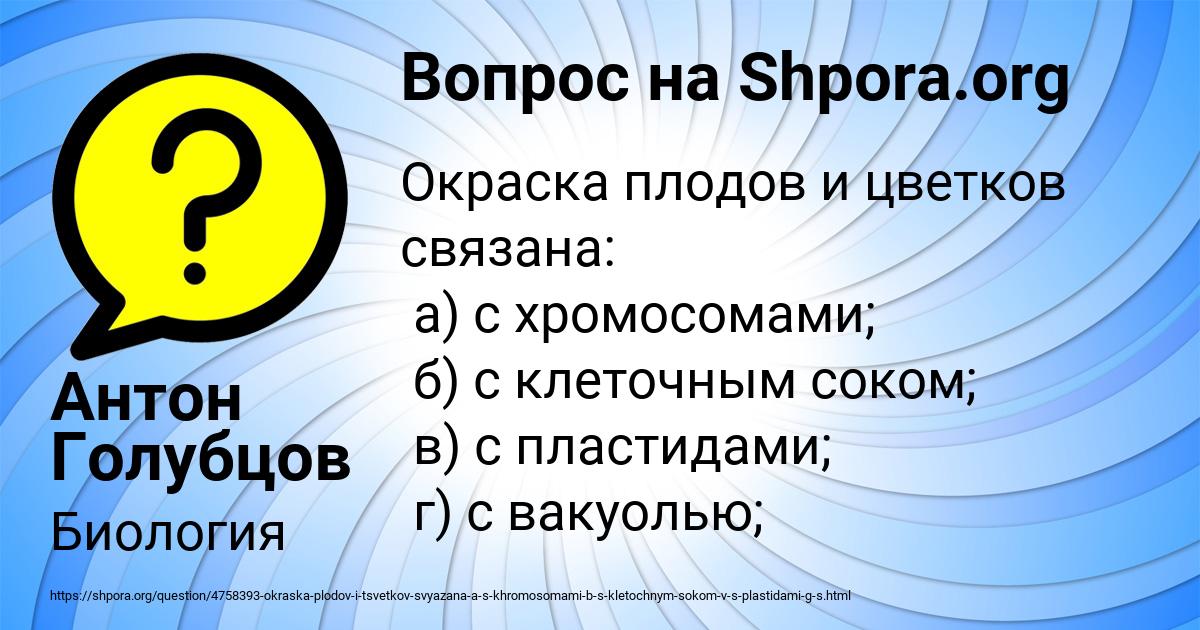 Картинка с текстом вопроса от пользователя Антон Голубцов