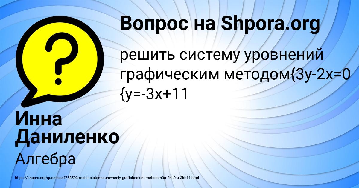 Картинка с текстом вопроса от пользователя Инна Даниленко