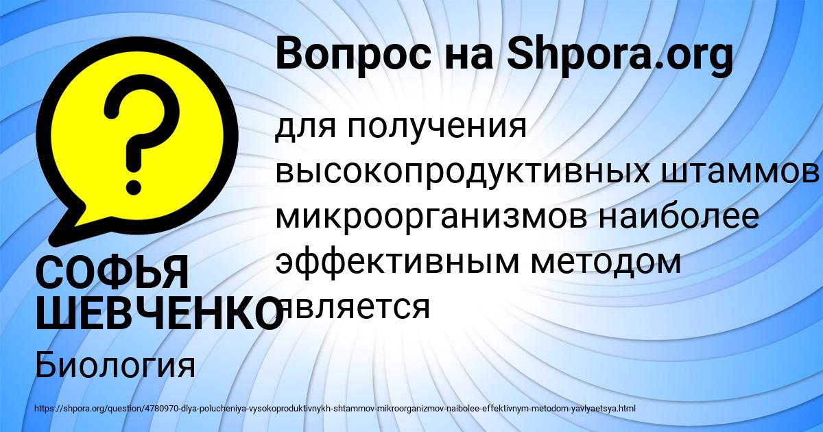 Картинка с текстом вопроса от пользователя СОФЬЯ ШЕВЧЕНКО