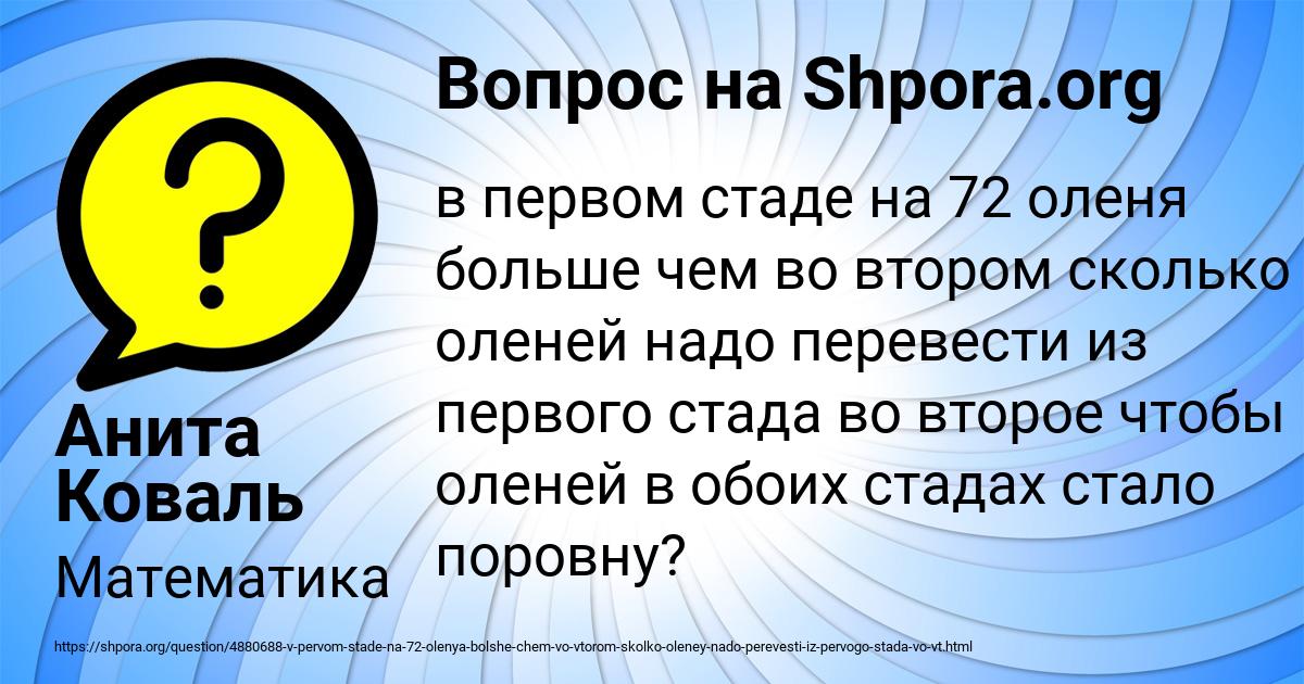 Картинка с текстом вопроса от пользователя Анита Коваль