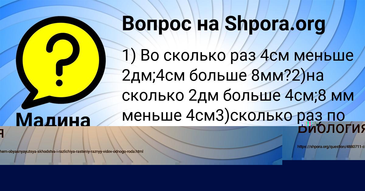 Картинка с текстом вопроса от пользователя Амелия Волощук