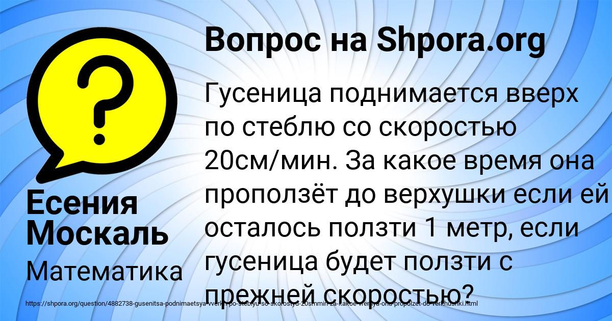 Картинка с текстом вопроса от пользователя Есения Москаль