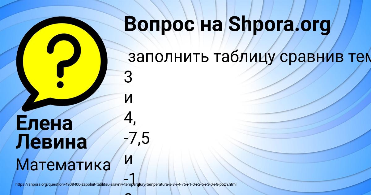 Картинка с текстом вопроса от пользователя Елена Левина