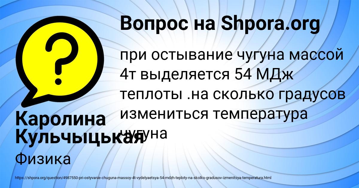 Картинка с текстом вопроса от пользователя Каролина Кульчыцькая