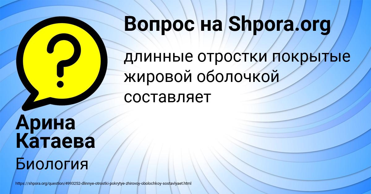 Картинка с текстом вопроса от пользователя Арина Катаева