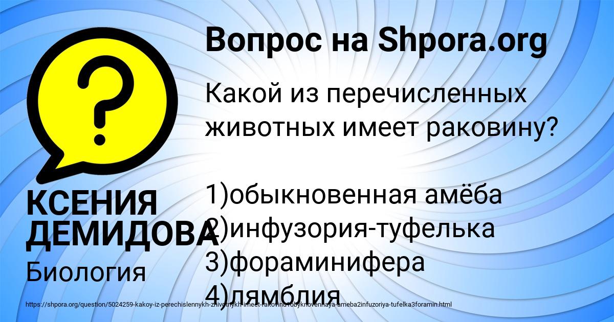 Картинка с текстом вопроса от пользователя КСЕНИЯ ДЕМИДОВА