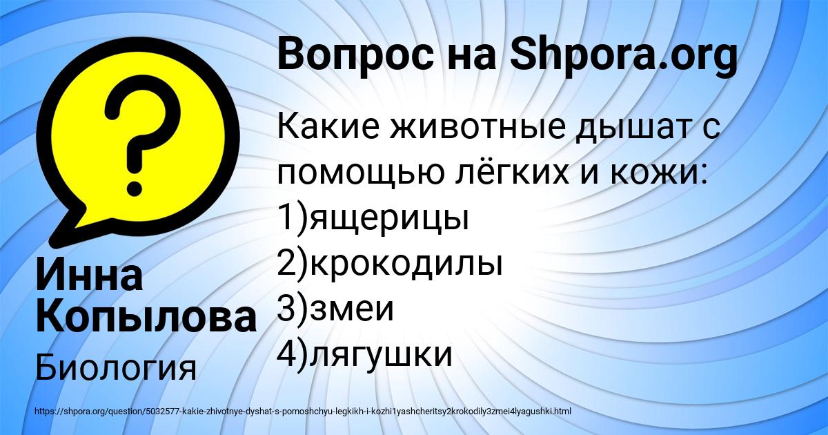 Картинка с текстом вопроса от пользователя Инна Копылова