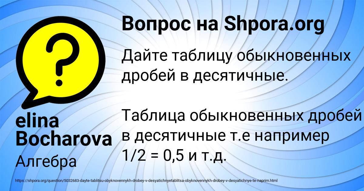 Картинка с текстом вопроса от пользователя elina Bocharova