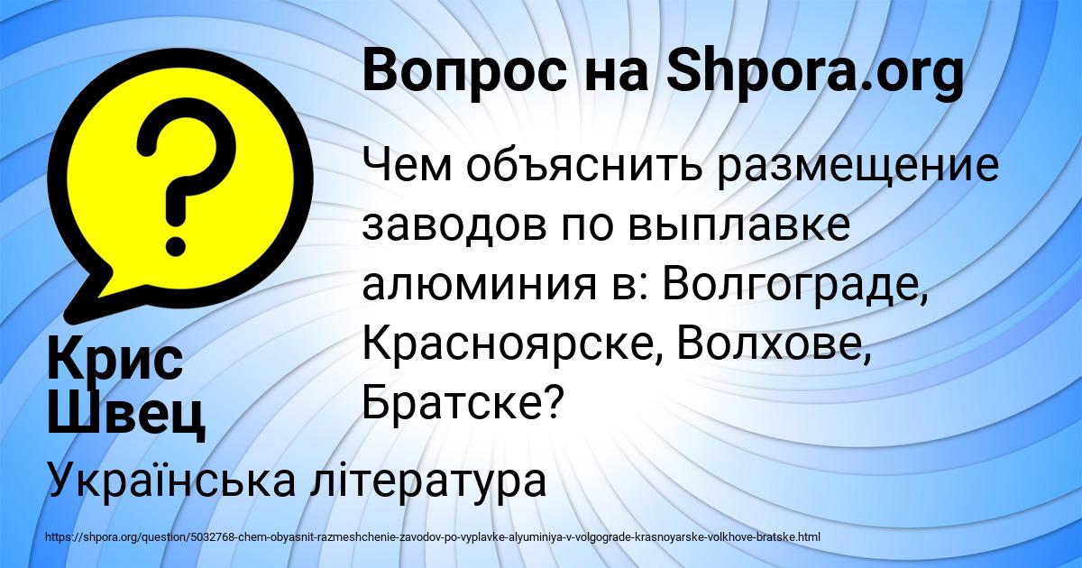 Картинка с текстом вопроса от пользователя Крис Швец