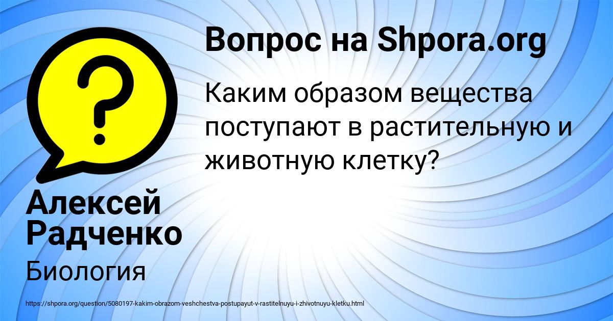 Картинка с текстом вопроса от пользователя Алексей Радченко