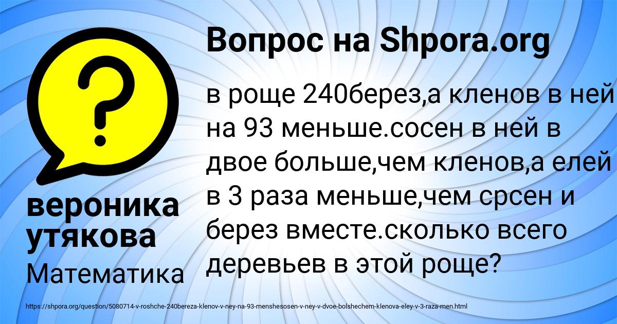 Картинка с текстом вопроса от пользователя вероника утякова