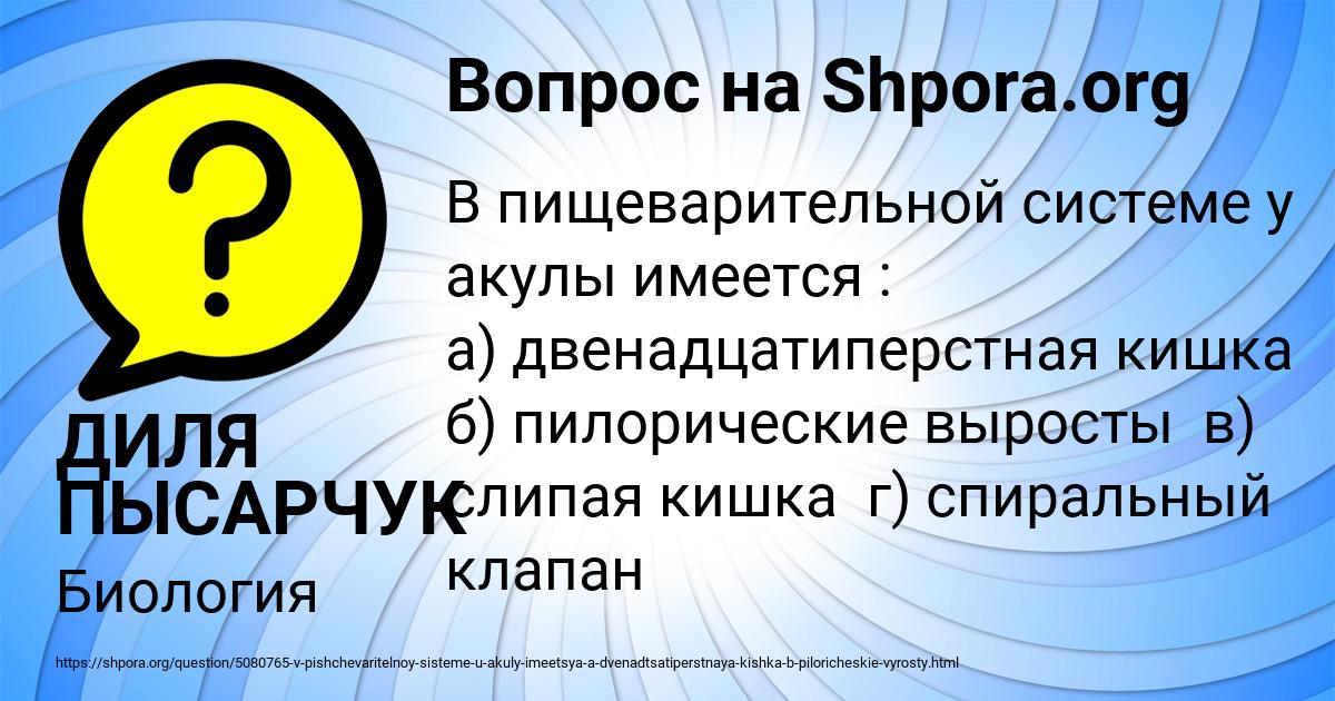 Картинка с текстом вопроса от пользователя ДИЛЯ ПЫСАРЧУК