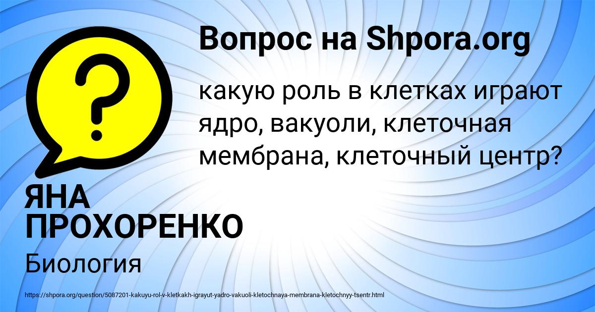 Картинка с текстом вопроса от пользователя ЯНА ПРОХОРЕНКО