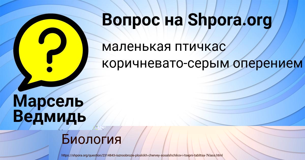 Картинка с текстом вопроса от пользователя Марсель Ведмидь