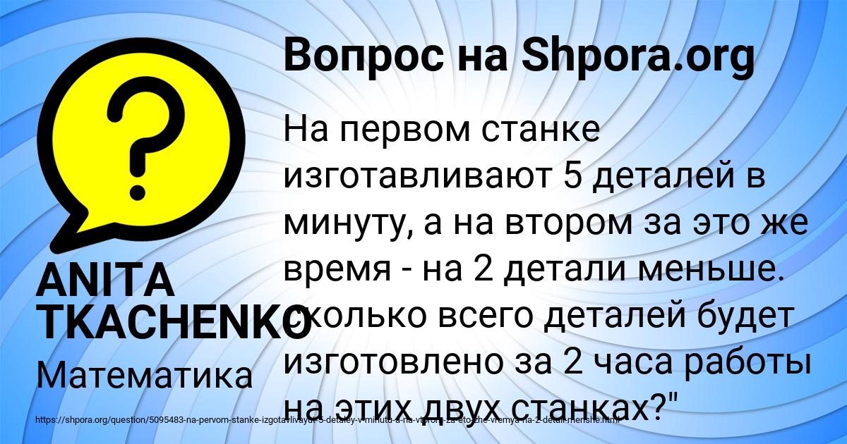 Картинка с текстом вопроса от пользователя ANITA TKACHENKO