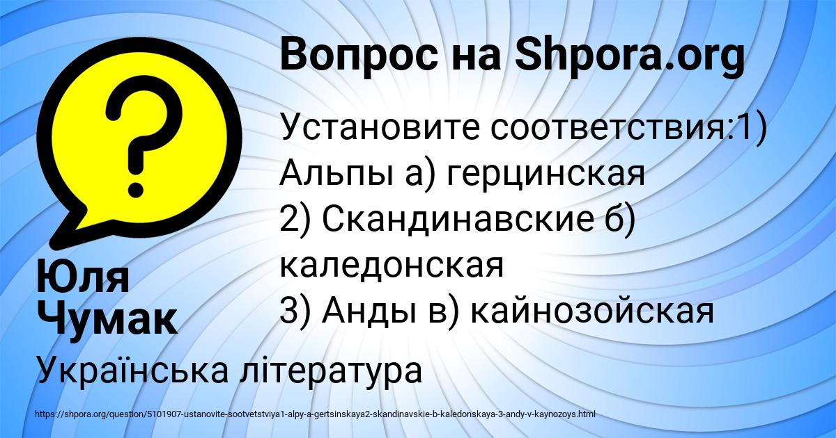 Картинка с текстом вопроса от пользователя Юля Чумак