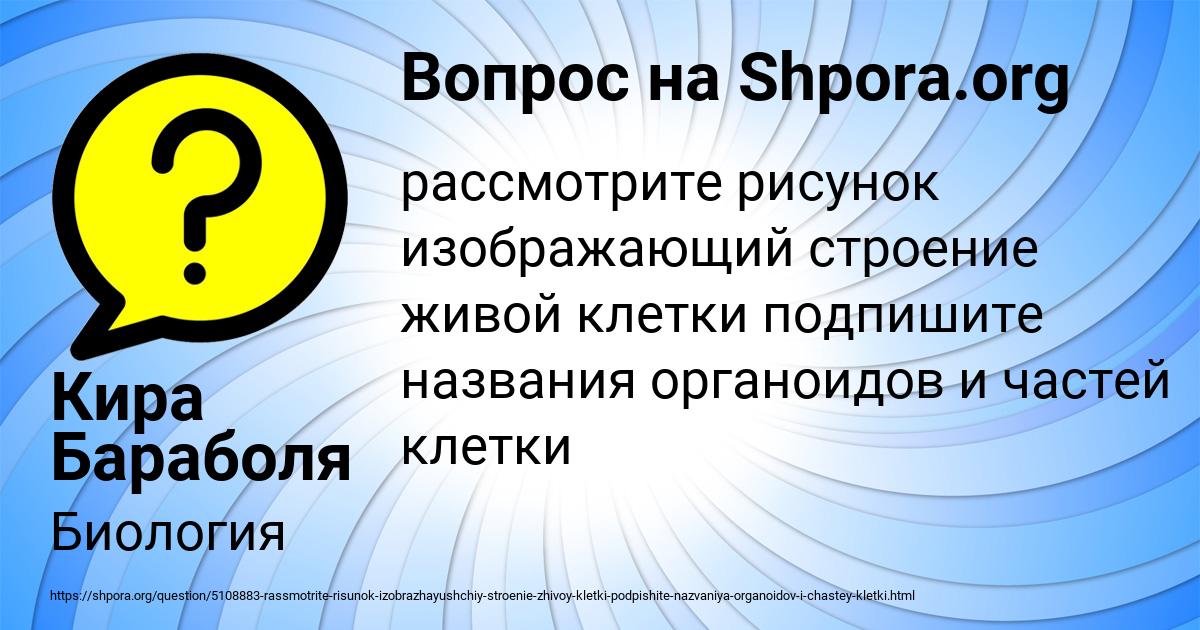 Картинка с текстом вопроса от пользователя Кира Бараболя