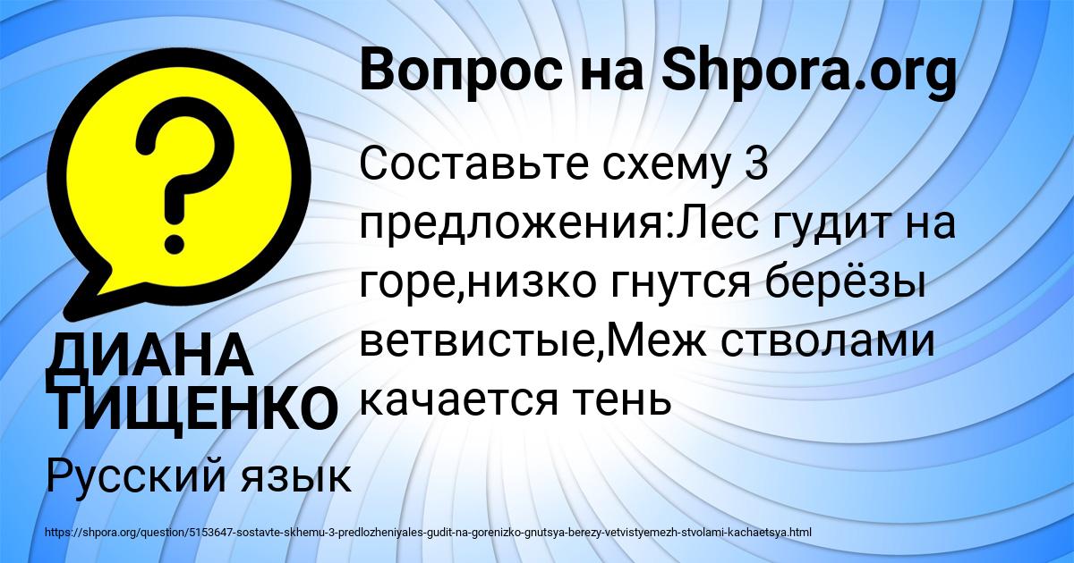 Картинка с текстом вопроса от пользователя ДИАНА ТИЩЕНКО