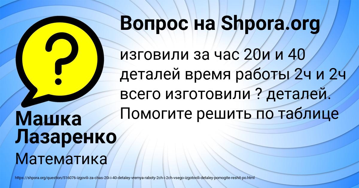 Картинка с текстом вопроса от пользователя Машка Лазаренко