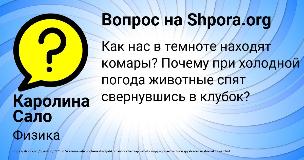 Картинка с текстом вопроса от пользователя Каролина Сало