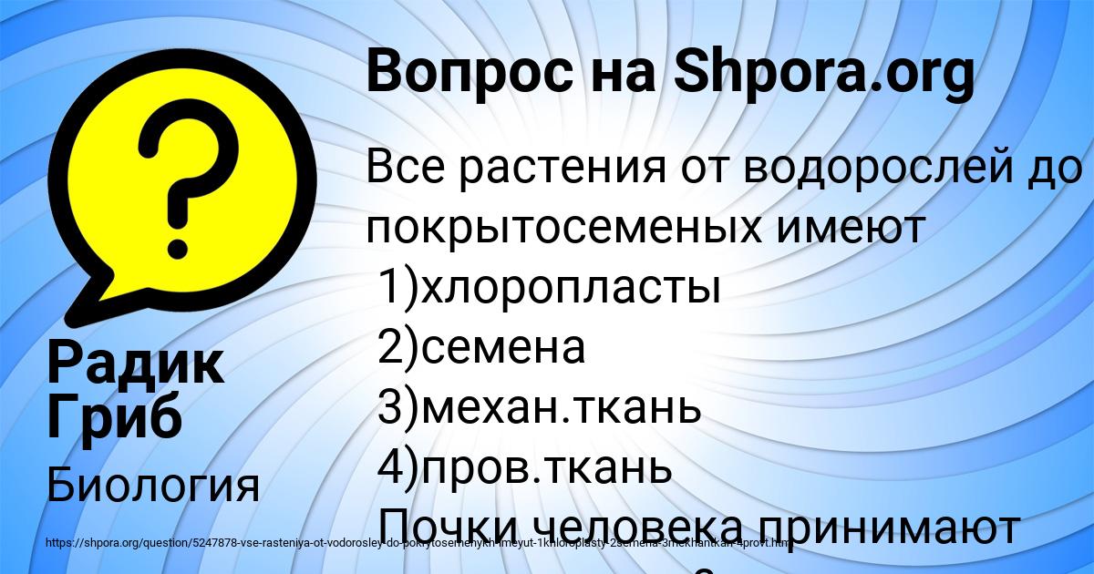 Картинка с текстом вопроса от пользователя Радик Гриб