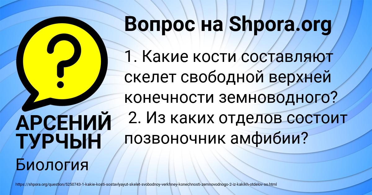 Картинка с текстом вопроса от пользователя АРСЕНИЙ ТУРЧЫН