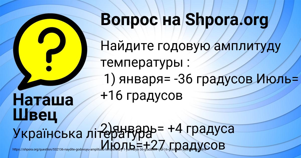 Картинка с текстом вопроса от пользователя Наташа Швец
