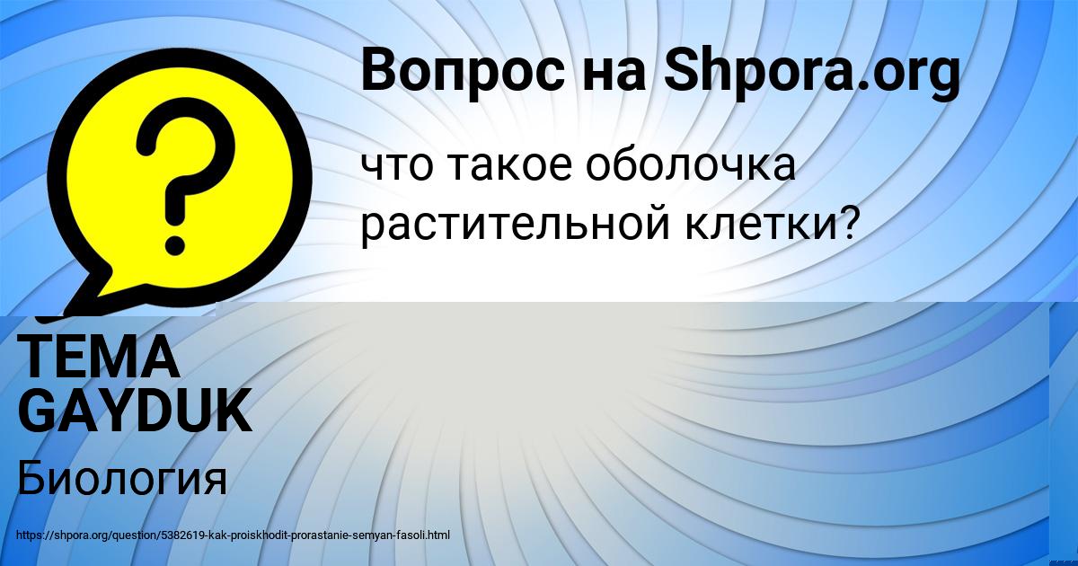 Картинка с текстом вопроса от пользователя TEMA GAYDUK