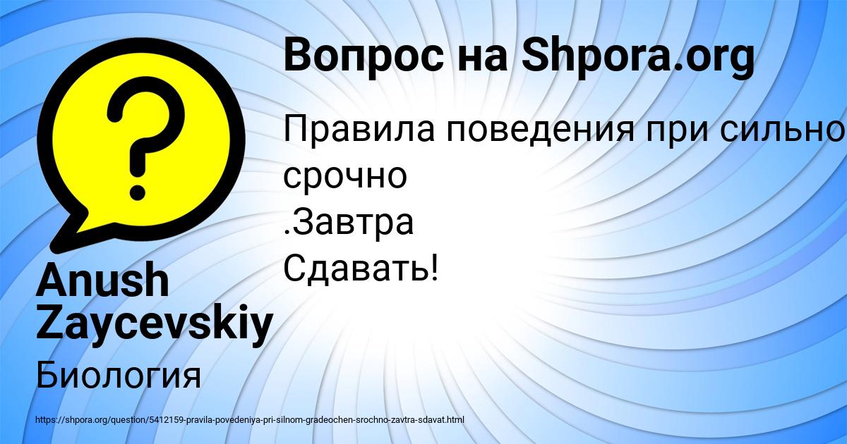 Картинка с текстом вопроса от пользователя Anush Zaycevskiy