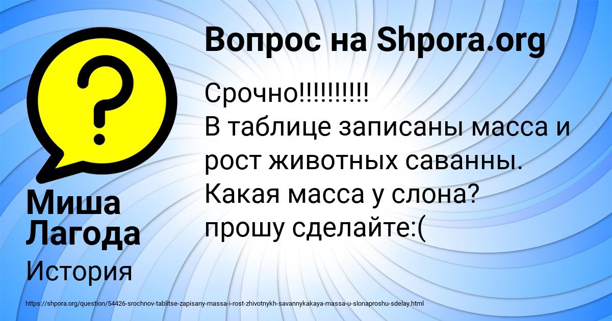 Картинка с текстом вопроса от пользователя Миша Лагода