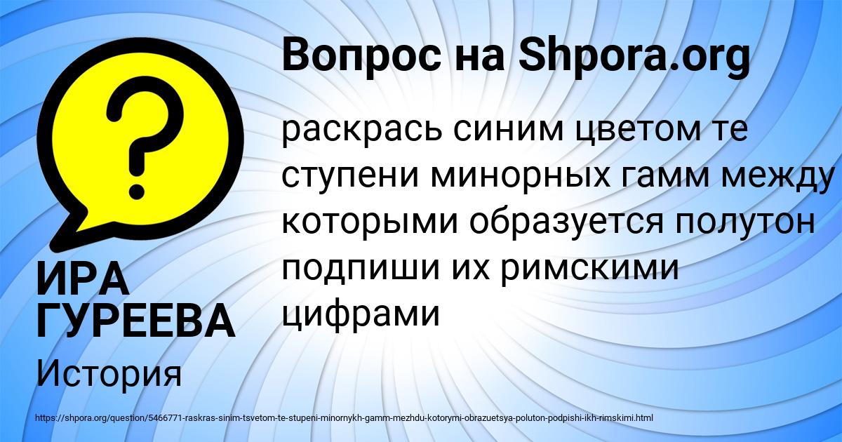 Картинка с текстом вопроса от пользователя ИРА ГУРЕЕВА