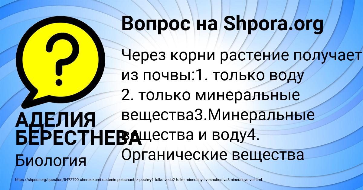 Картинка с текстом вопроса от пользователя АДЕЛИЯ БЕРЕСТНЕВА