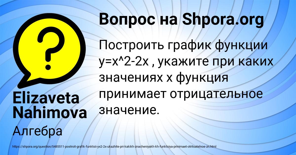 Картинка с текстом вопроса от пользователя Elizaveta Nahimova