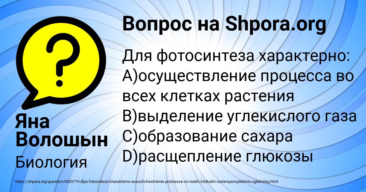 Картинка с текстом вопроса от пользователя Яна Волошын