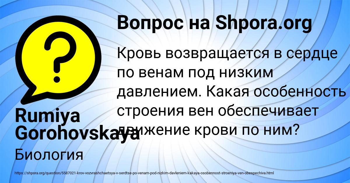 Картинка с текстом вопроса от пользователя Rumiya Gorohovskaya