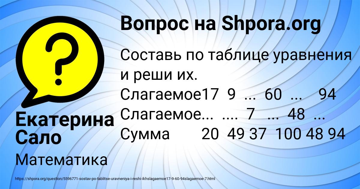 Картинка с текстом вопроса от пользователя Екатерина Сало
