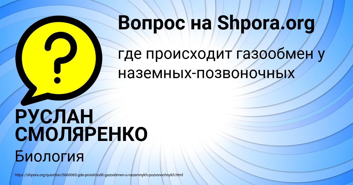 Картинка с текстом вопроса от пользователя РУСЛАН СМОЛЯРЕНКО