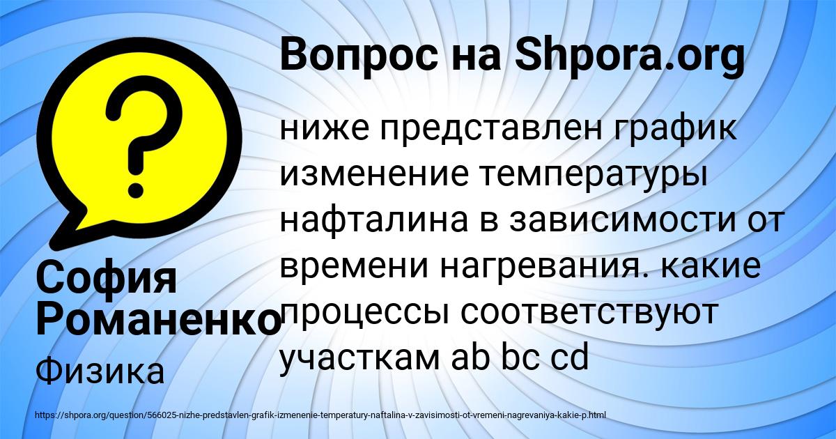 Картинка с текстом вопроса от пользователя София Романенко