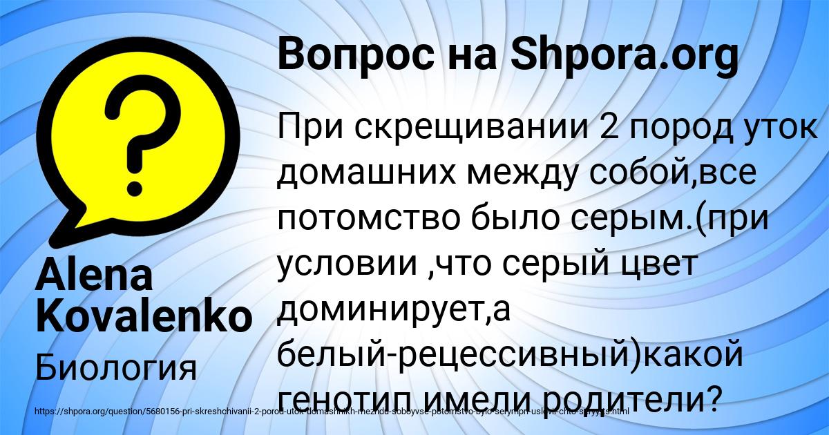 Картинка с текстом вопроса от пользователя Alena Kovalenko