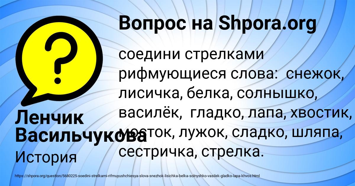 Картинка с текстом вопроса от пользователя Ленчик Васильчукова