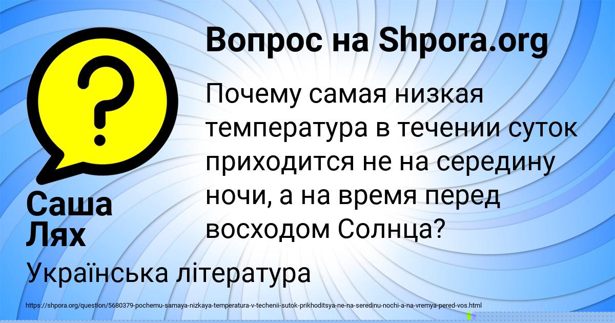 Картинка с текстом вопроса от пользователя Саша Лях