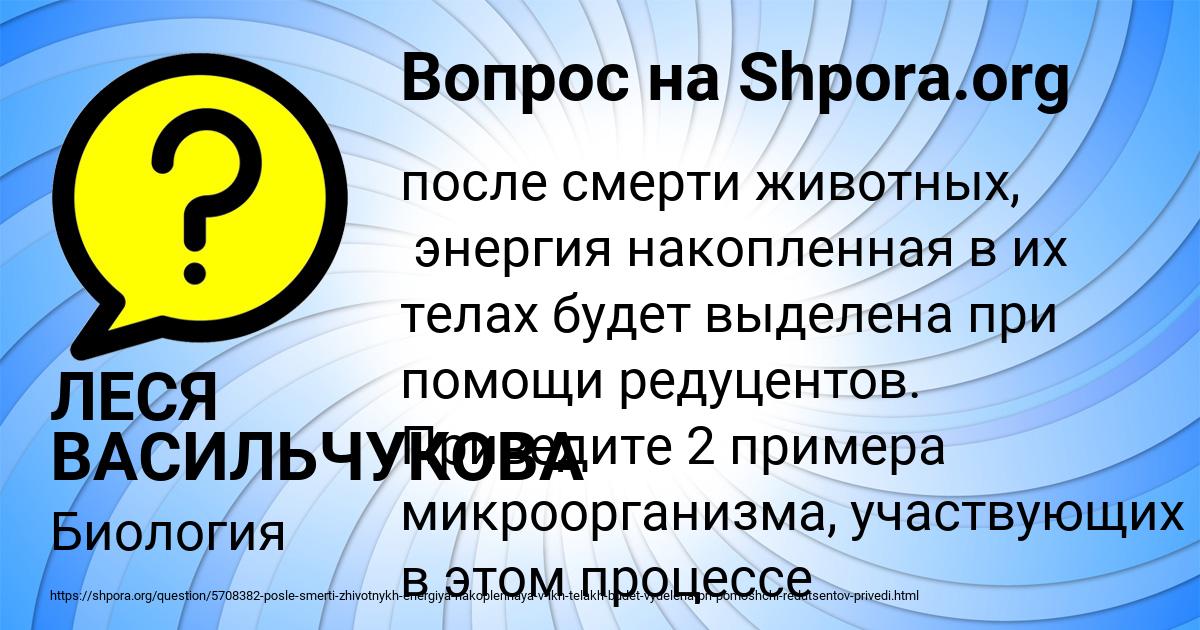 Картинка с текстом вопроса от пользователя ЛЕСЯ ВАСИЛЬЧУКОВА
