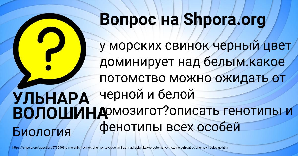 Картинка с текстом вопроса от пользователя УЛЬНАРА ВОЛОШИНА