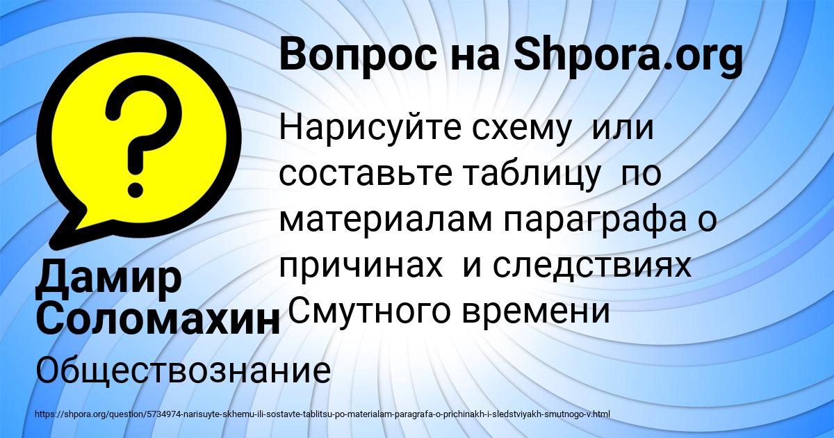 Картинка с текстом вопроса от пользователя Дамир Соломахин