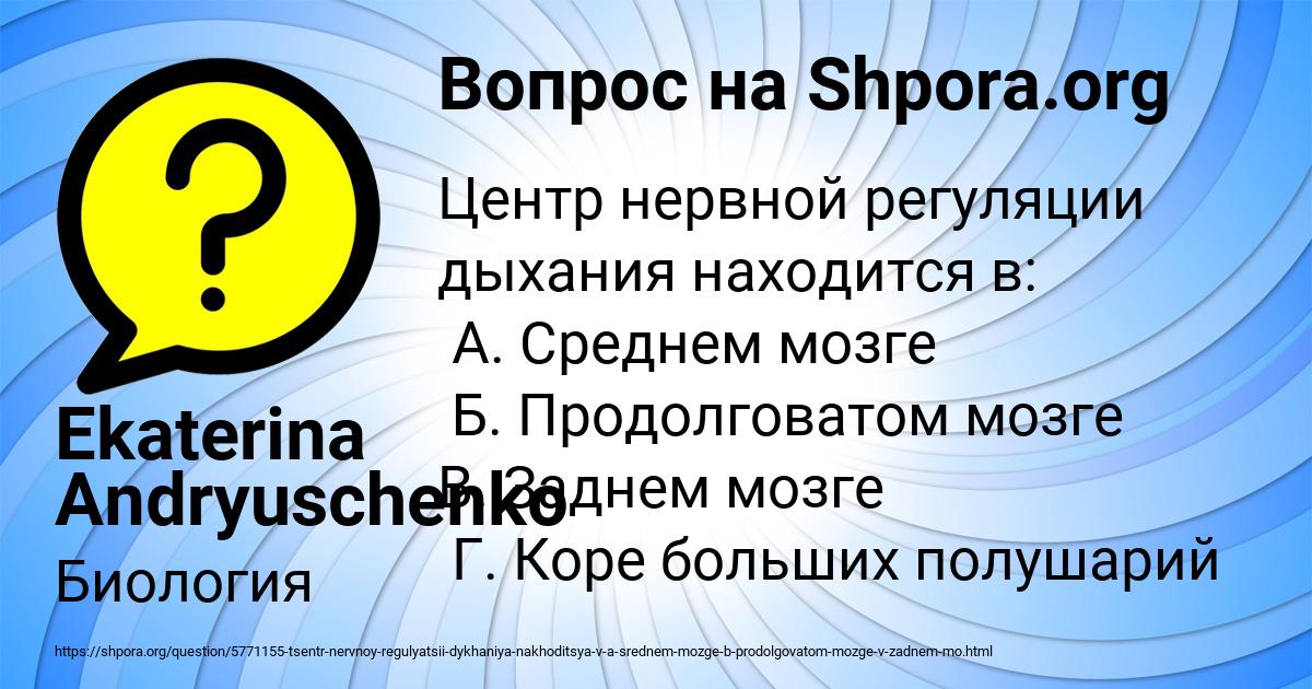 Картинка с текстом вопроса от пользователя Ekaterina Andryuschenko