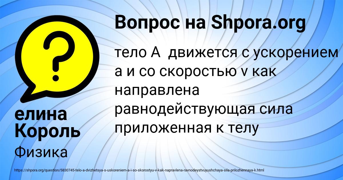 Картинка с текстом вопроса от пользователя елина Король